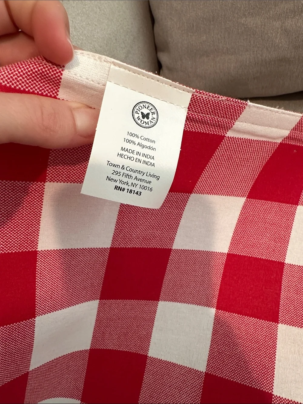Pioneer Woman Red Buffalo Check Table Runner